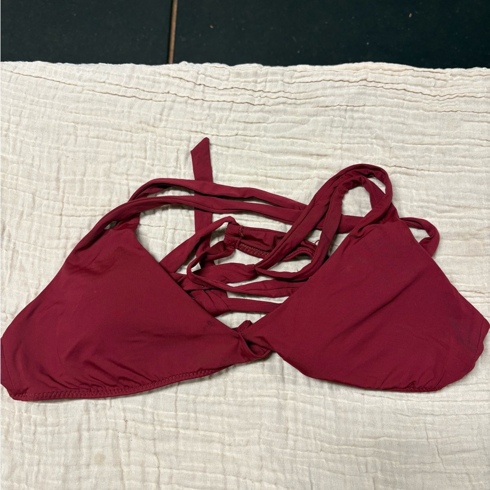BECCA Deep Red Strappy Bralette